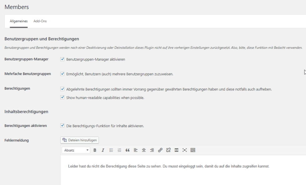 Members: Kostenloser Mitgliederbereich In WordPress