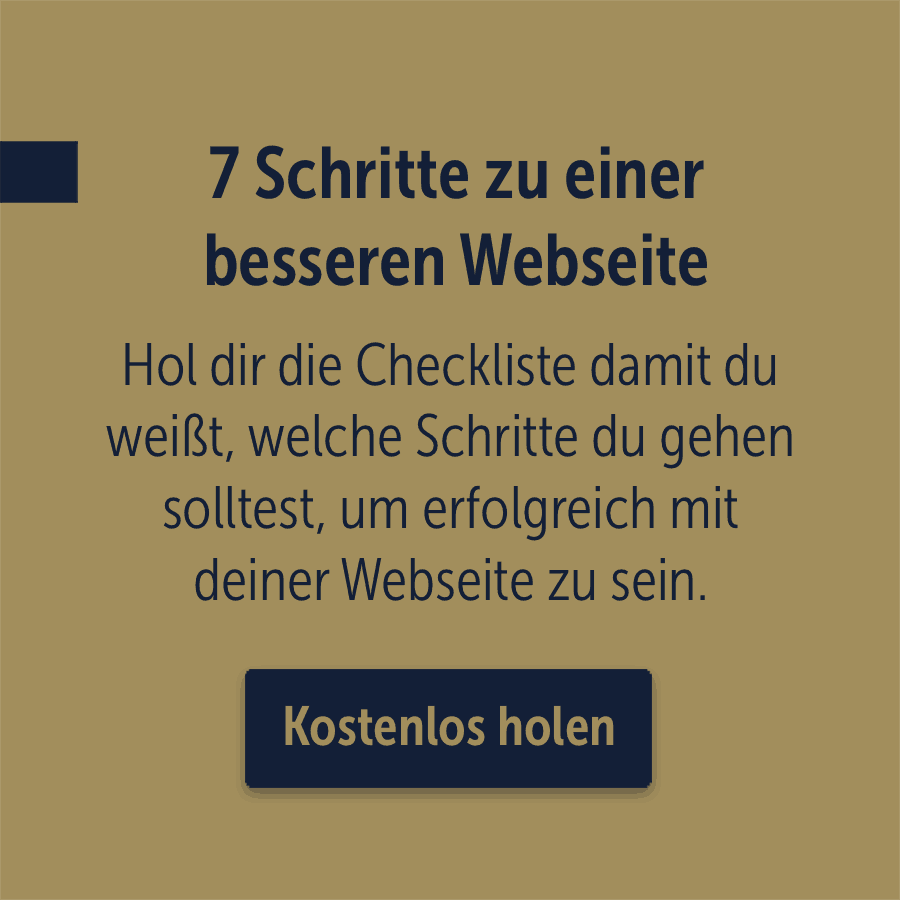 Checkliste 7 Schritte zur besseren Webseite