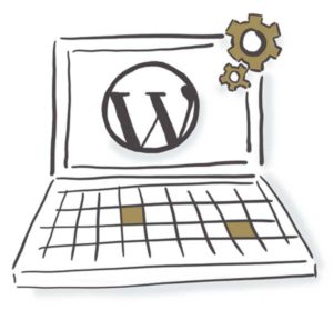 Computer mit WordPress