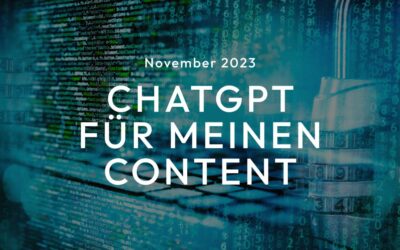 KI und ChatGPT als Content-Maschine (Nov. 23)